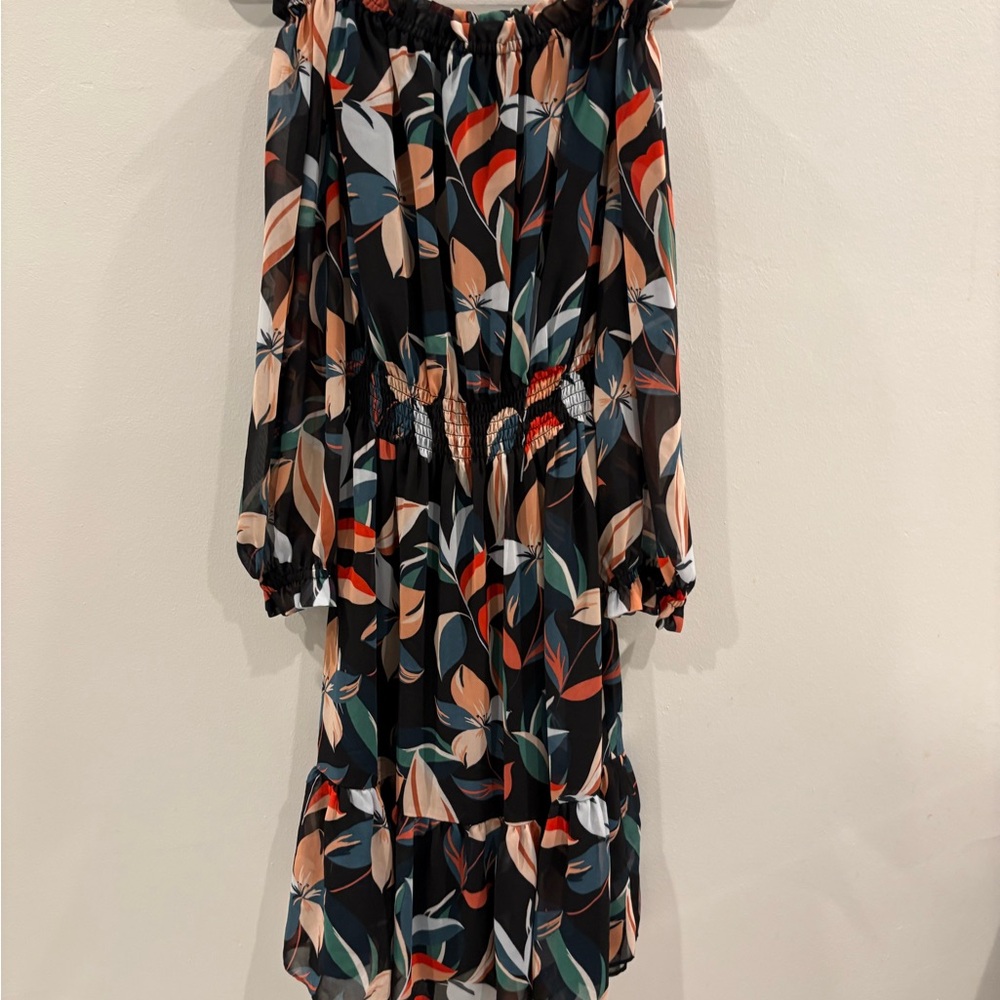 Bar III Multicolor Long Sleeve Dress